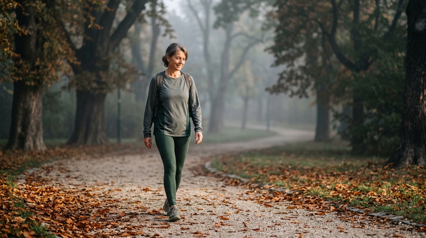 Reggeli séta egy magyar városi parkban, csendes pillanat